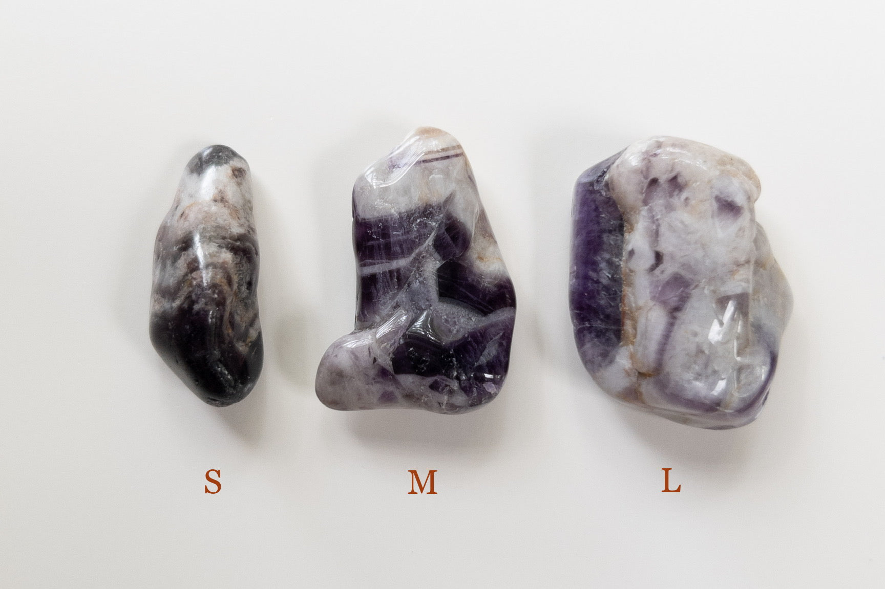 Chevron Amethyst Tumbled Stones